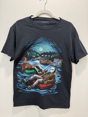 A Nightmare on Elm Street Freddy Krueger Black Graphic Men's T-Shirt Size M